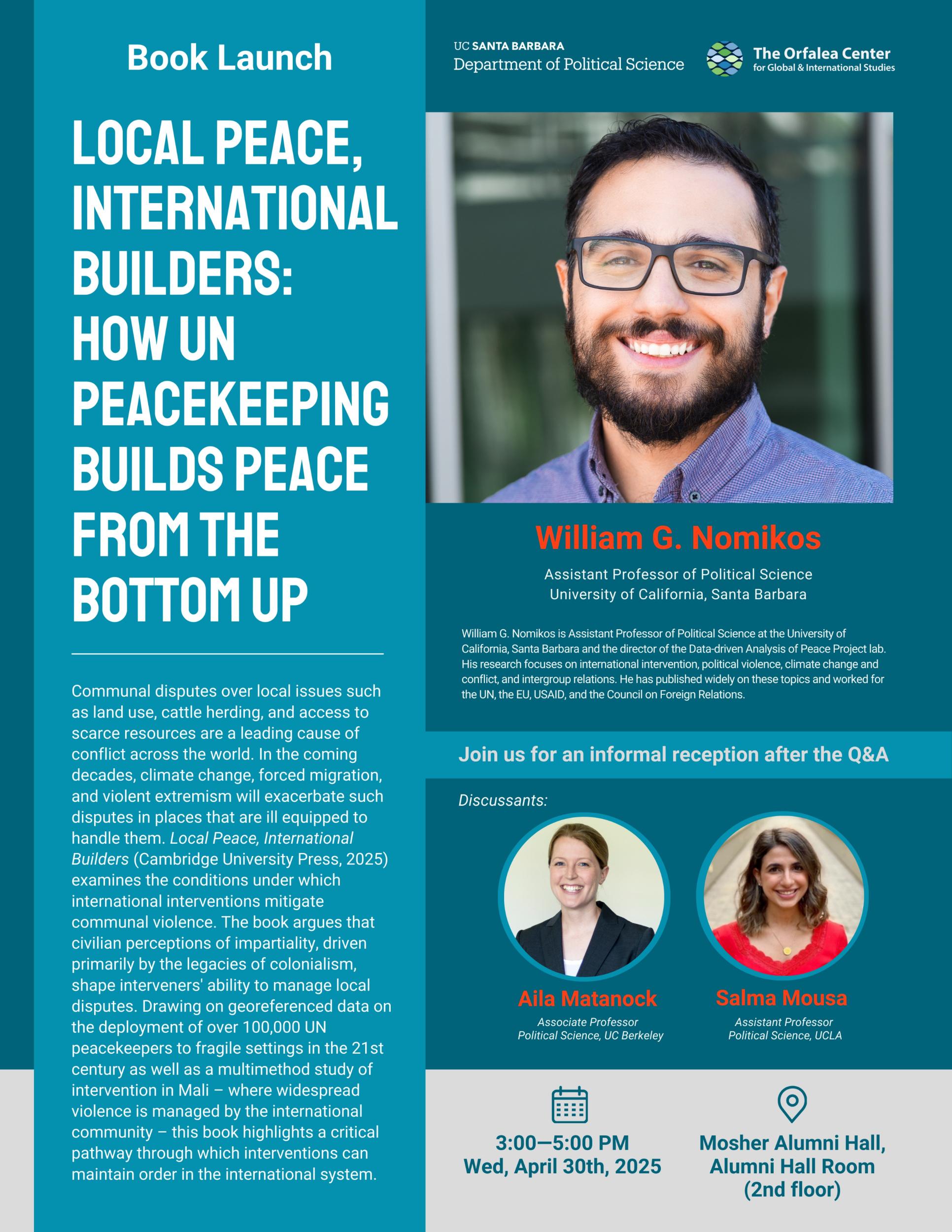 Local Peace, International Builders: How UN Peacekeeping Builds Peace from the Bottom Up Event Image