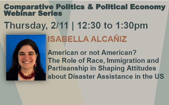 American or not American?  The Role of Race, Immigration and Partisanship in Shaping Attitudes about Disaster Assistance in the US Event Image