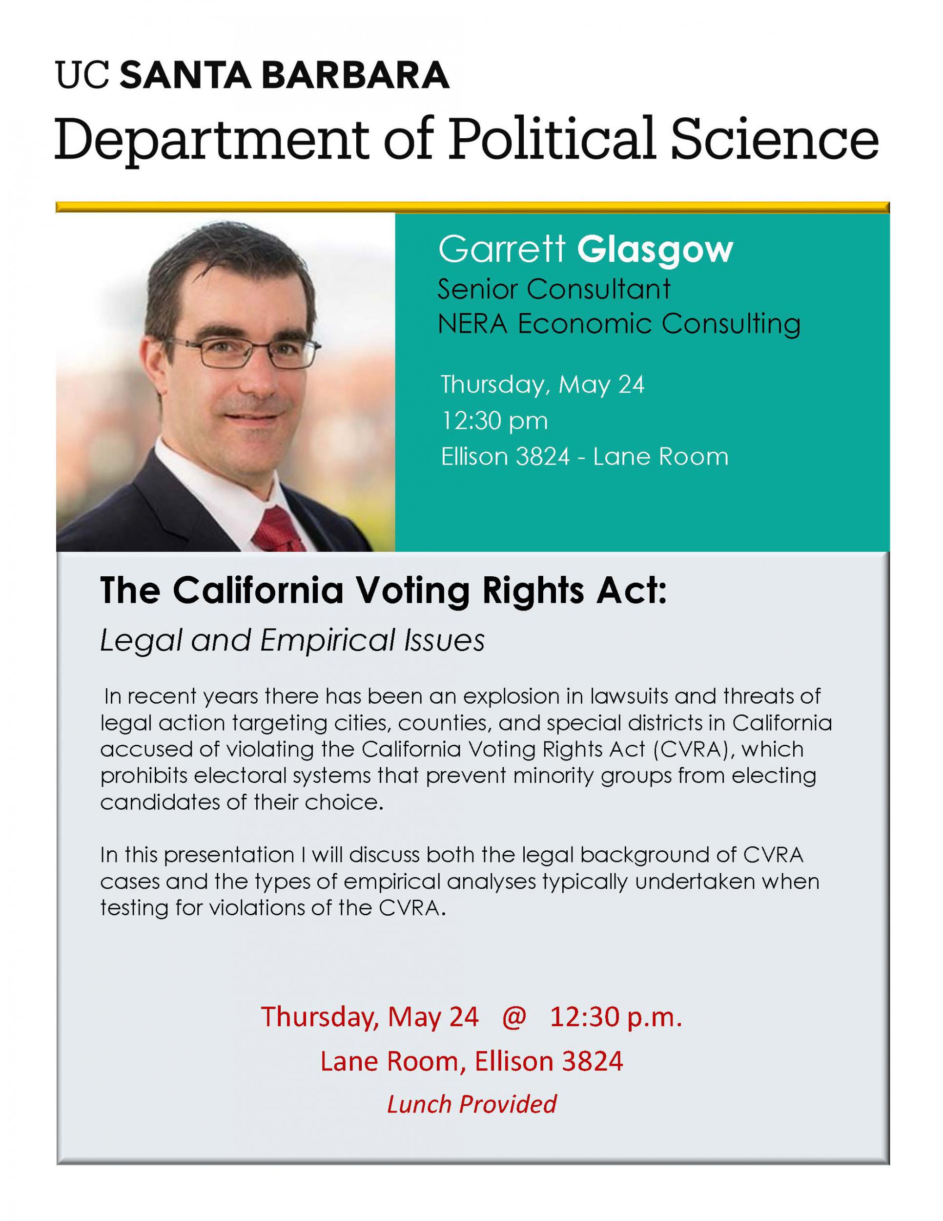 Voting rights: legal and empirical issues Event Image