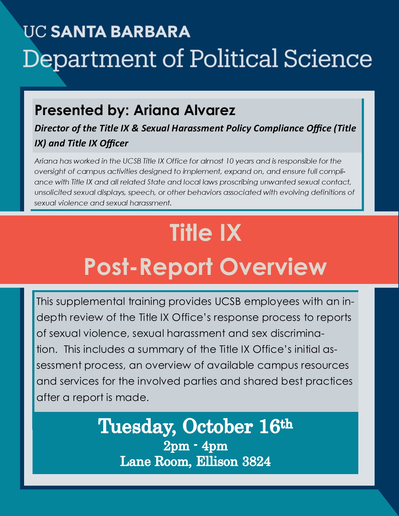 Title IX Post-Report Overview Event Image