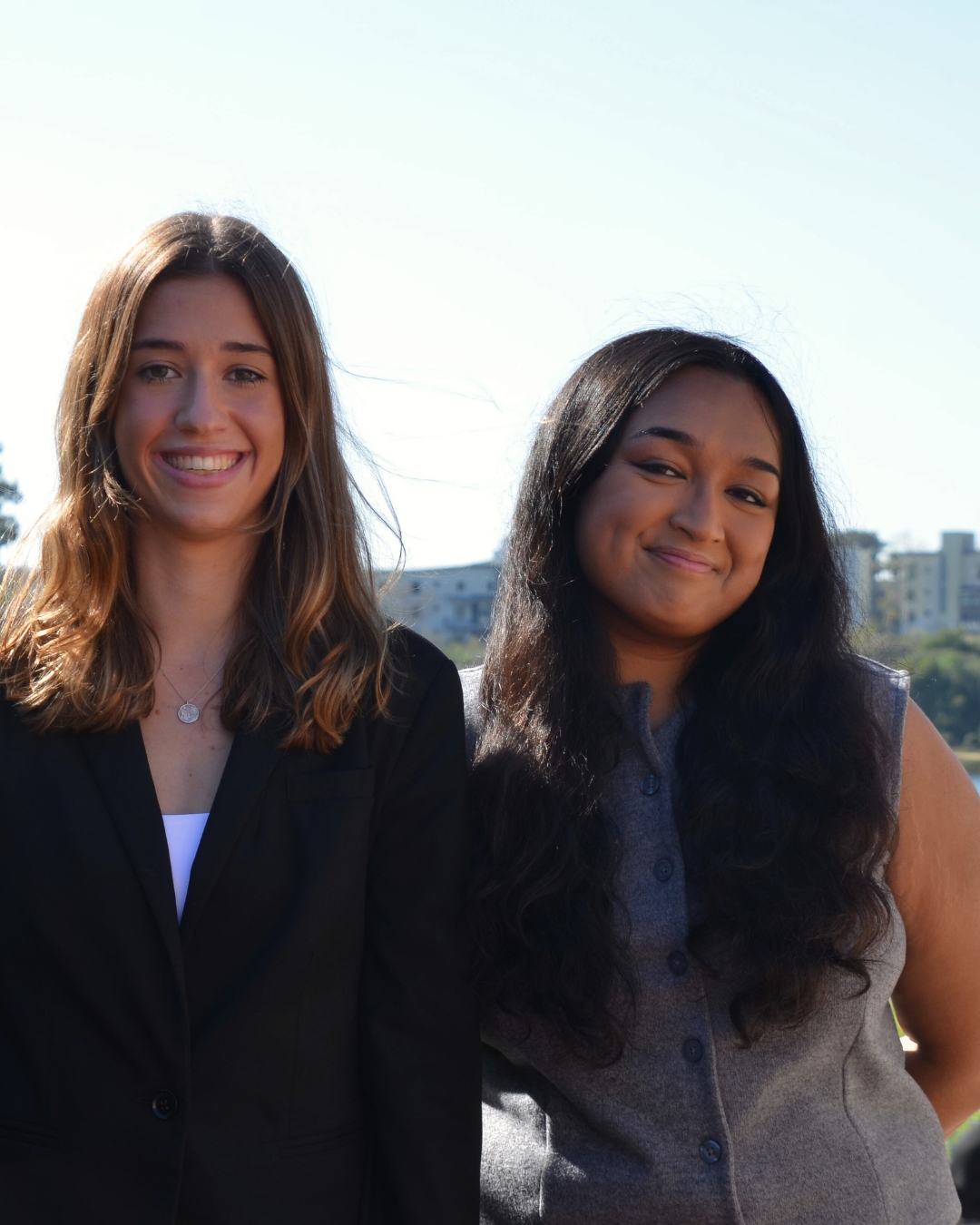 Headshot of Undergraduate Students Hannah Weaver and Samira Sinha