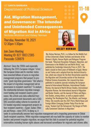 Aid, Migration Management, and Governance: The Intended and Unintended Consequences of Migration Aid in Africa Flyer