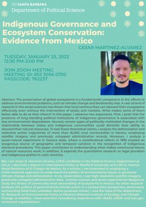 Indigenous Governance and Ecosystem Conservation: Evidence from Mexico