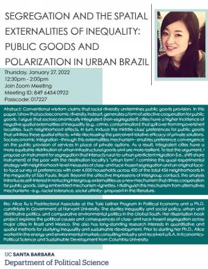 Segregation and the Spatial Externalities of Inequality: Public Goods and Polarization in Urban Brazil 